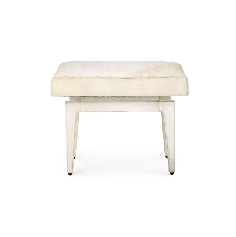 Winston Stool Hair-on-Hide Ottoman. 